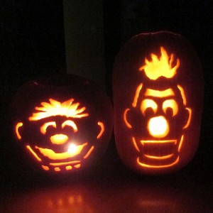 Halloween costume pumpkins