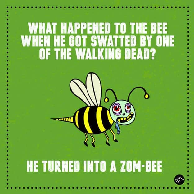 Zom-bee Halloween joke