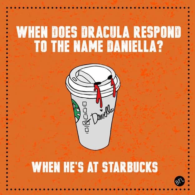 Dracula Starbucks joke