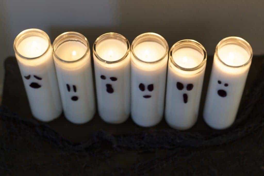 Halloween DIY Ghost Candles