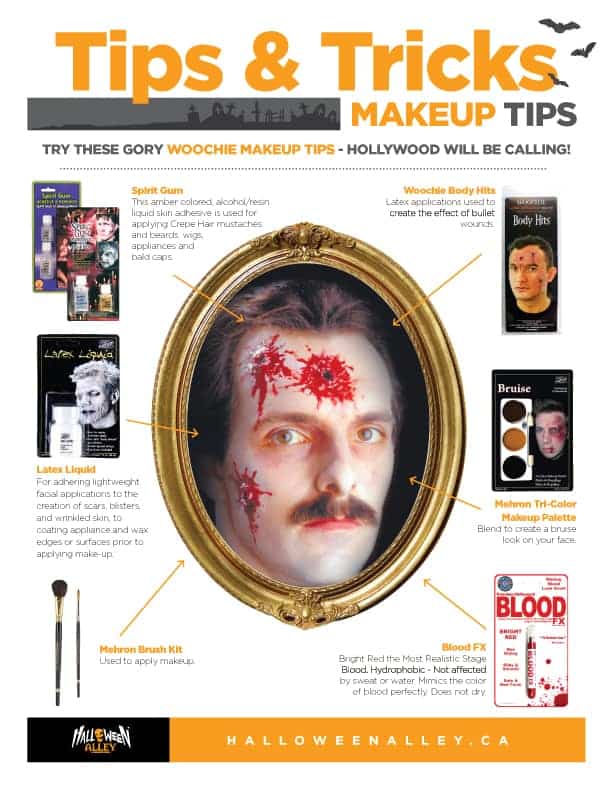 Halloween printable makeup tutorials