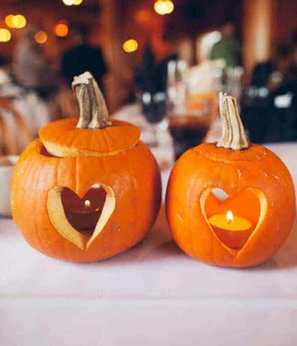 Heart pumpkins
