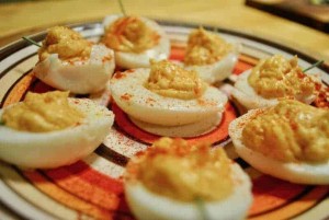 pleasantly-pumpkin-devilled-eggs