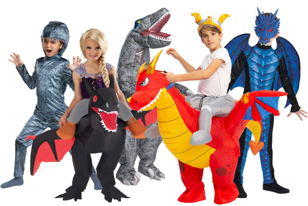 Jurassic World, dinosaur, and dragon Halloween costumes