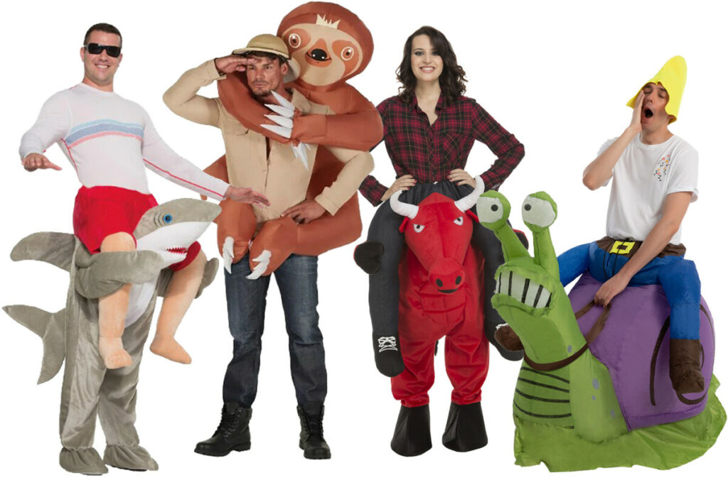 Inflatable and ride-on Halloween costumes